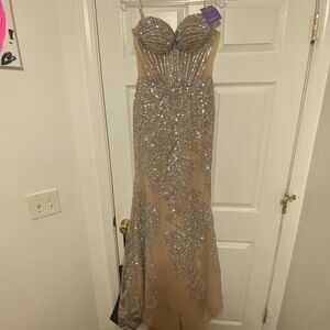 Stunning Silver Sequin Gown